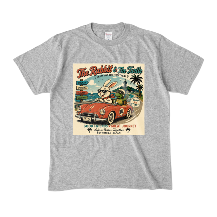 カラーTシャツ - M - 杢グレー (濃色)