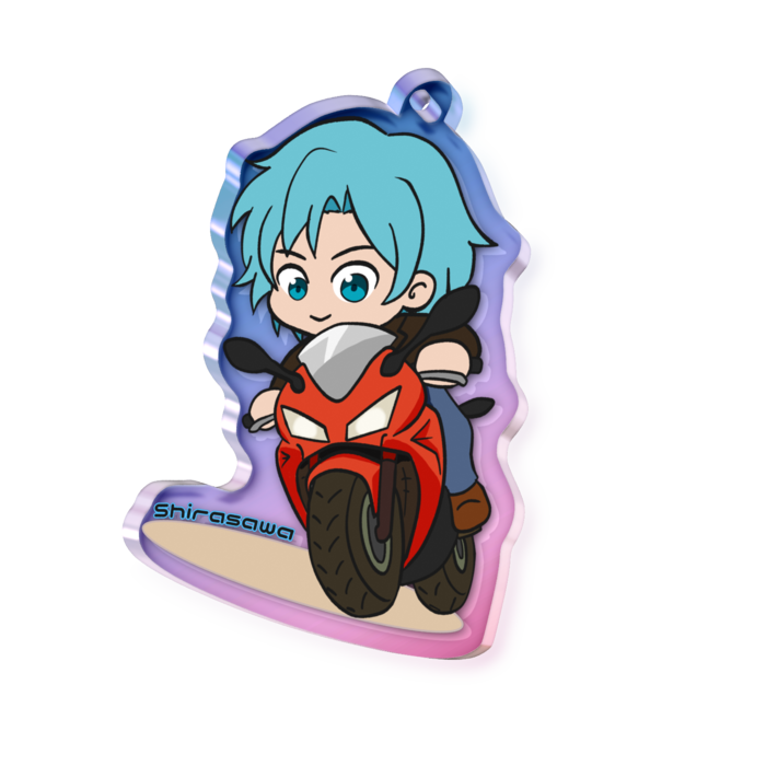 オーロラアクリルキーホルダー - 50 × 50mm