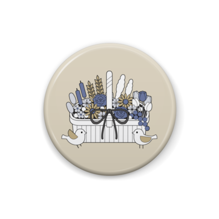 缶バッジA　円形　ベージュ　直径25mm