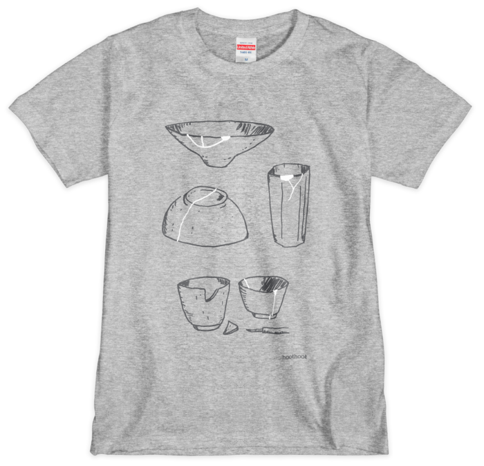 器の景色Tシャツ(シルクスクリーン印刷) - M - 2色