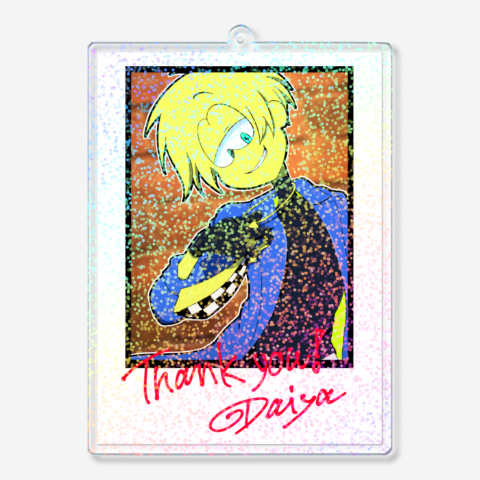 ホログラムアクリルキーホルダー - 100 × 100mm