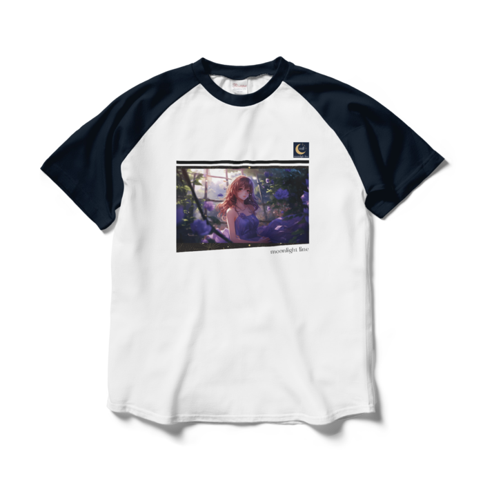 ラグランTシャツ - L - ホワイト×ネイビー