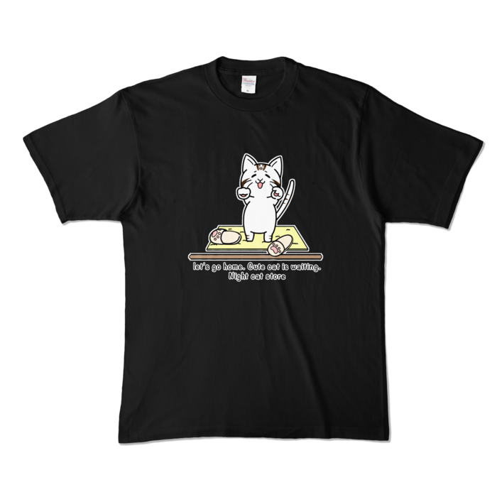 おかえり猫① Tシャツ - XL - ブラック