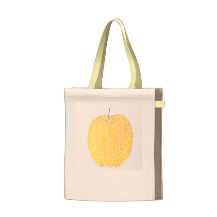 ツートンカラーバッグ - イエロー - W34 × H41 × D14cm