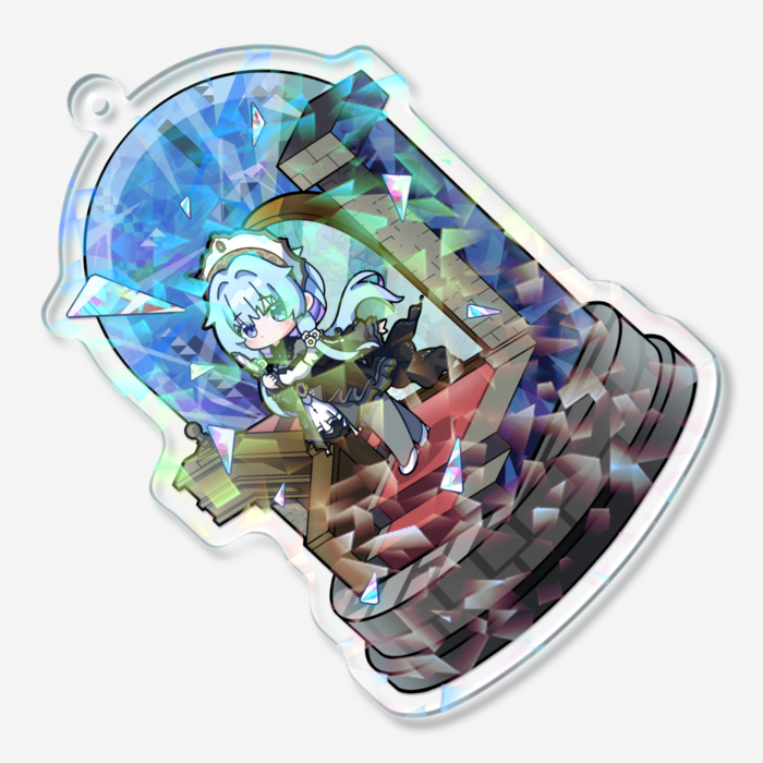 ホログラムアクリルキーホルダー - 70 × 70mm