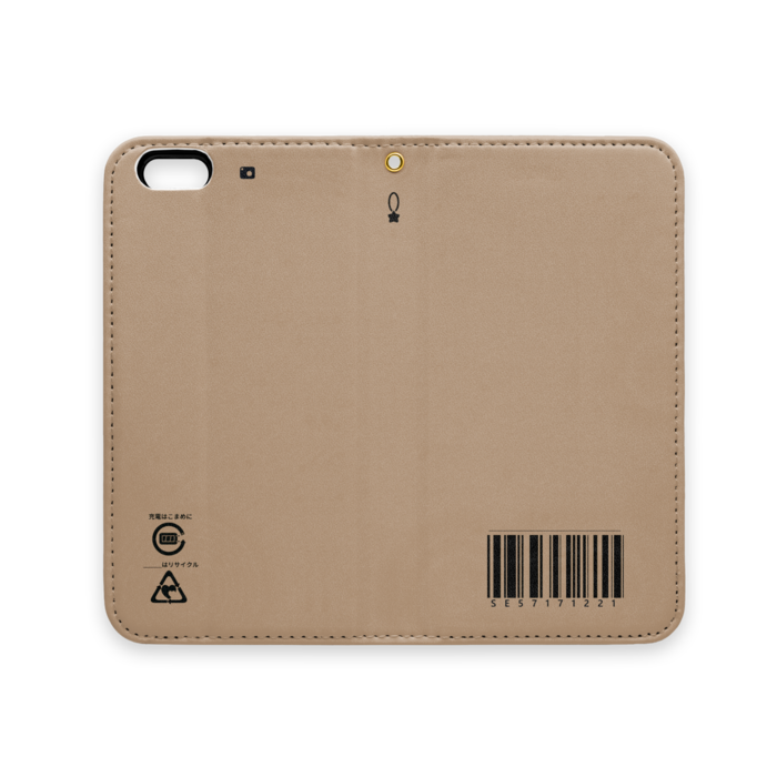 手帳型iPhoneケース(ベルトなし) - iPhone 6 / 6s - ストラップ穴 あり