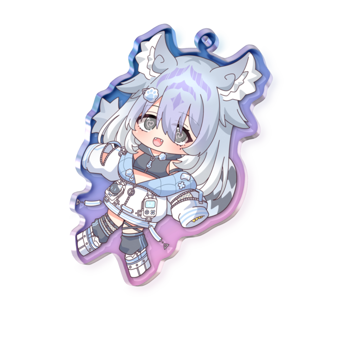 オーロラアクリルキーホルダー - 70 × 70mm