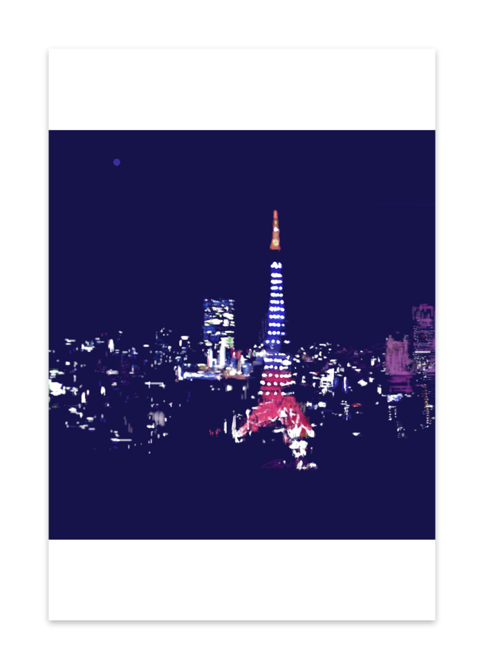 東京タワーの夜景のポストカード Hiroboab Booth