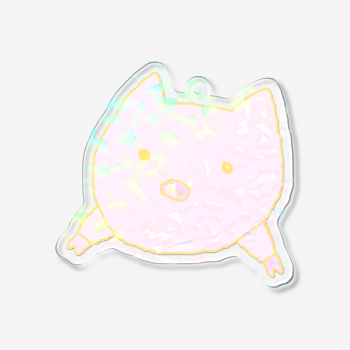ホログラムアクリルキーホルダー - 70 × 70mm