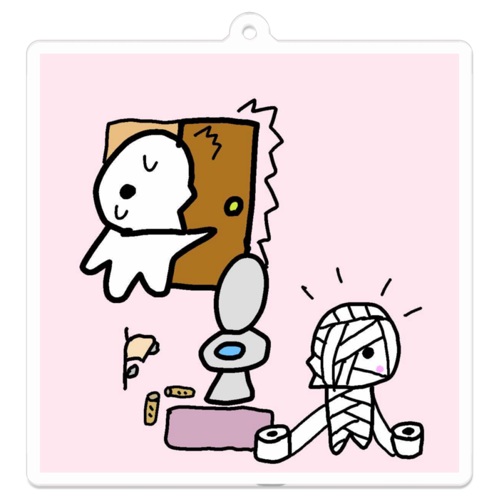 4.トイレットペーパーでぐるぐる巻きに！