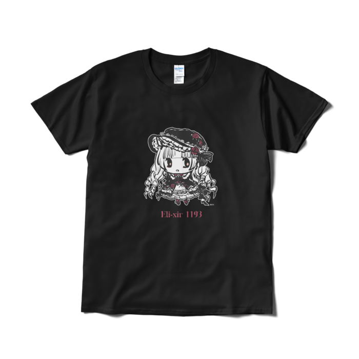 ミニコニ ゴスロリ衣装T-shirt（ブラック）-L