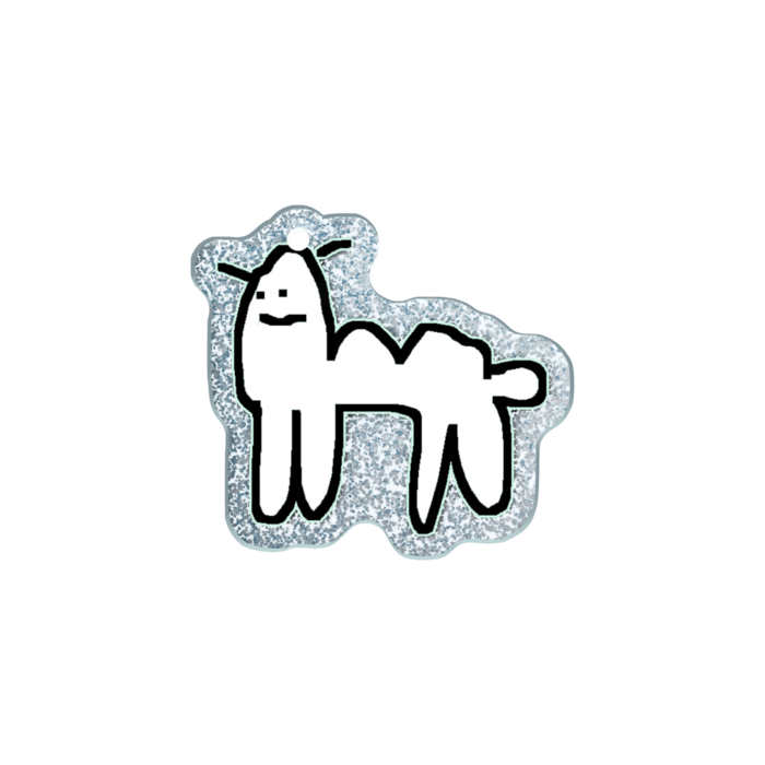 ラメアクリルキーホルダー - 50 × 50mm