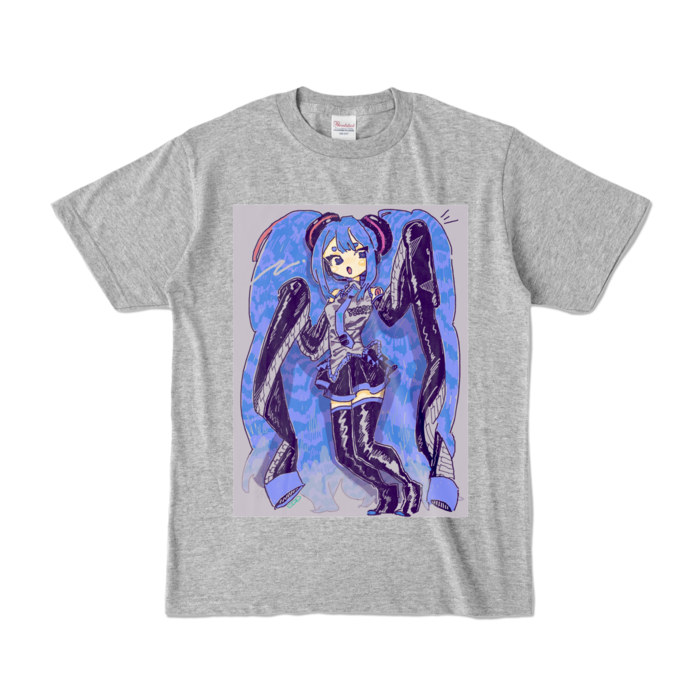 カラーTシャツ - S - 杢グレー (濃色)