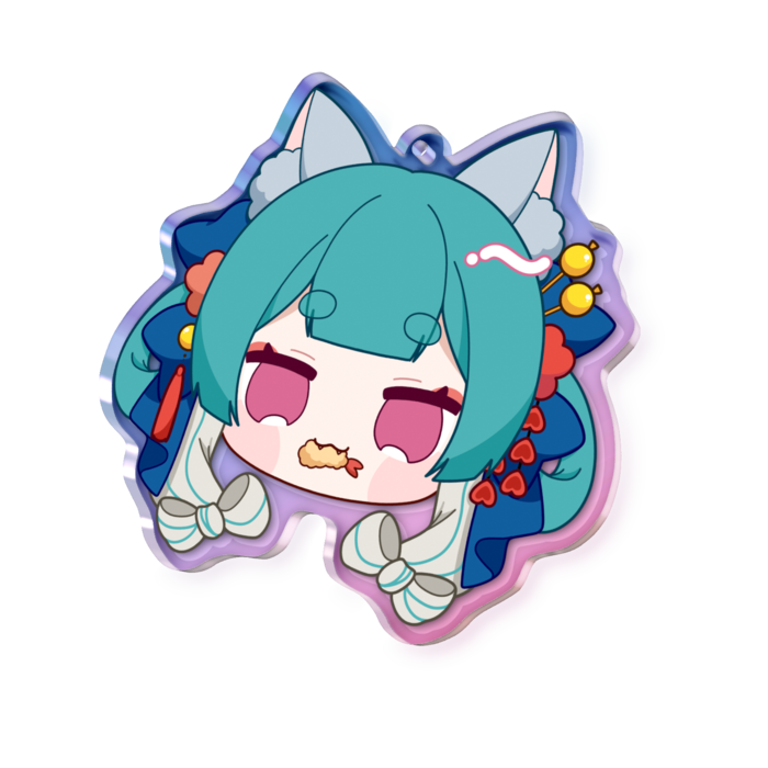 オーロラアクリルキーホルダー - 70 × 70mm