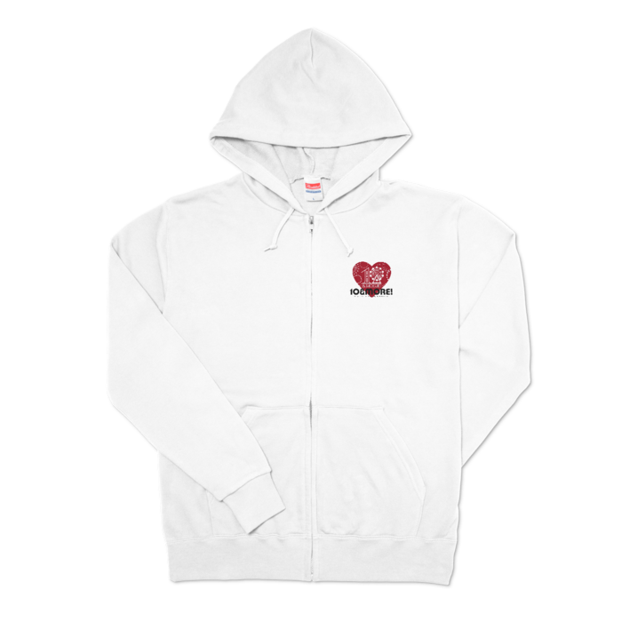前面ジップパーカー - L - ホワイト