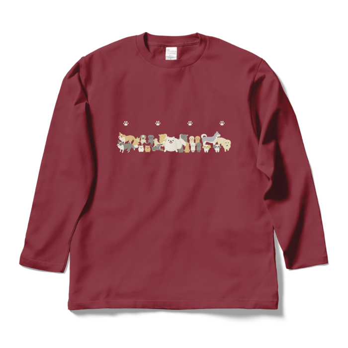 ロングスリーブTシャツ　バーガンディ　L