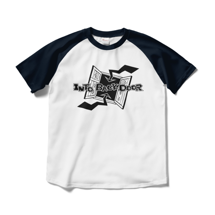 ラグランTシャツ - M - ホワイト×ネイビー