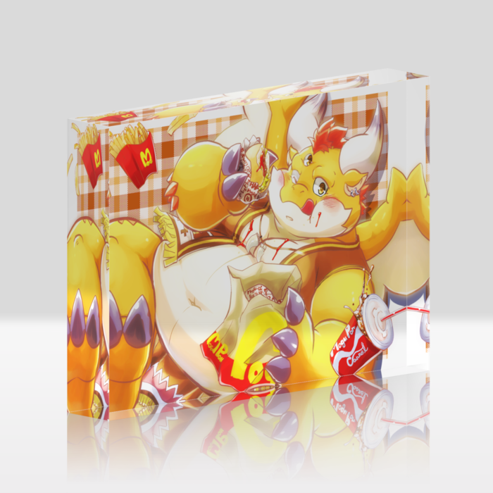 もぐぽんチャンネル1周年記念A:アクリルブロック - 148x100mm
