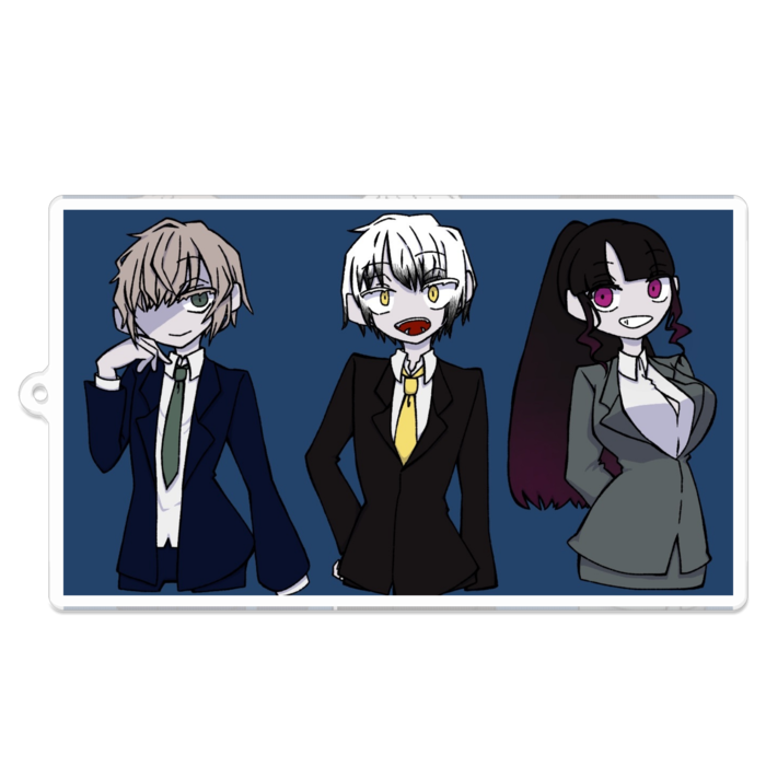 アクリルキーホルダー青 - 100 x 100 (mm)