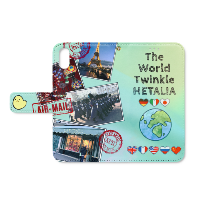 手帳型iPhoneケース - iPhone XS / X - ストラップ穴 あり