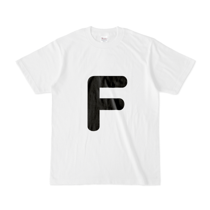「F」(大文字)Tシャツ - S - 白