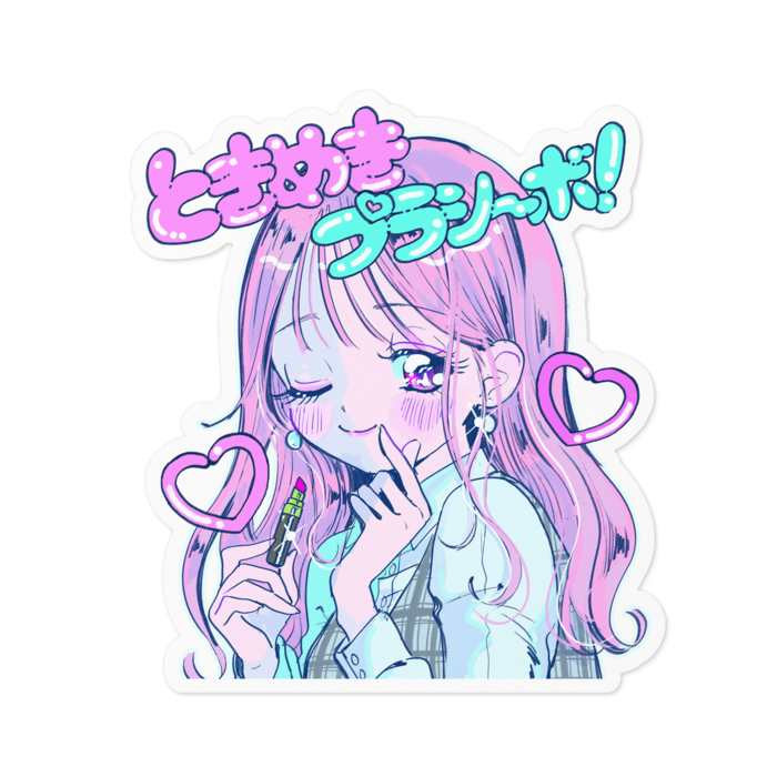ステッカー_ホワイト枠_100 x 100 (mm)