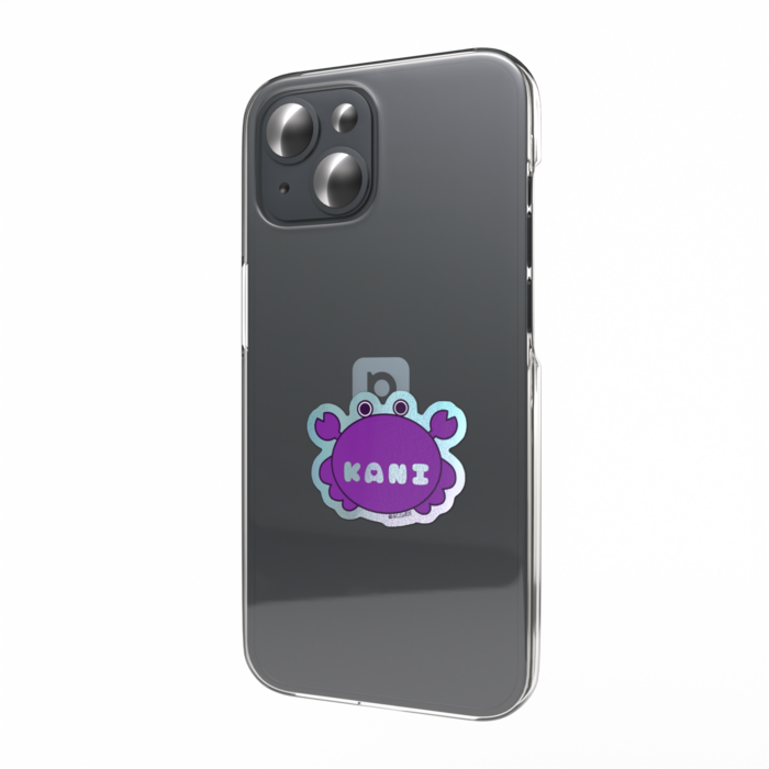 かにステッカー(紫)