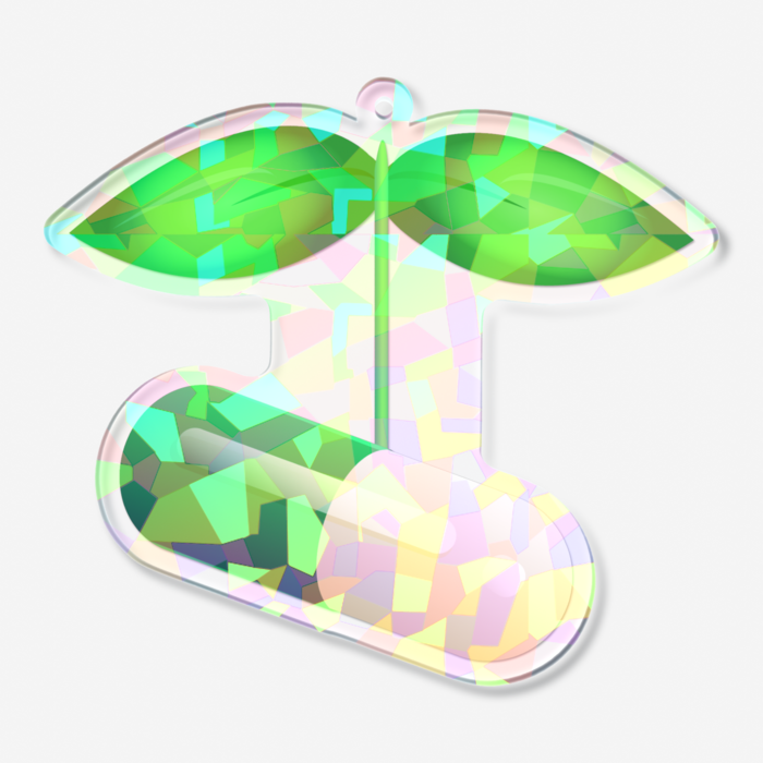 ホログラムアクリルキーホルダー - 70 × 70mm