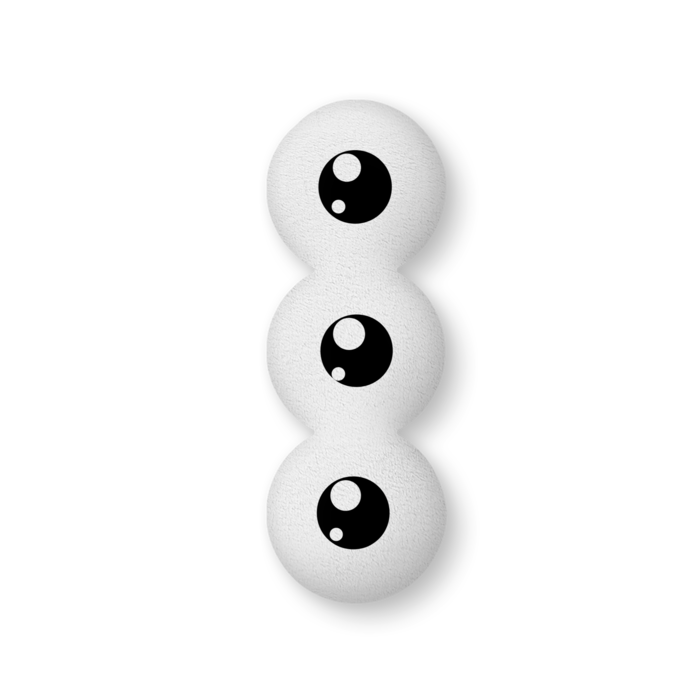 めだま三兄弟クッション(縦向き) - 大（H86×W61cm） - 片面