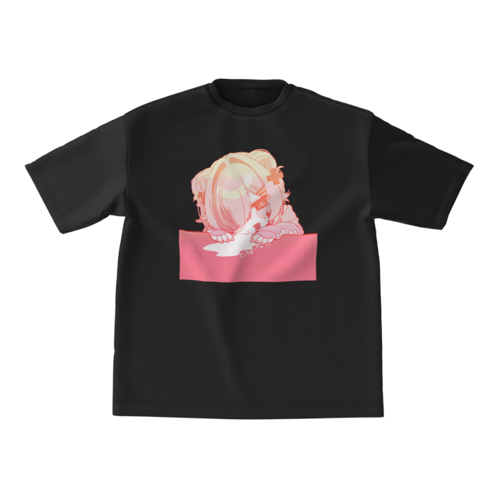 ビッグシルエットTシャツ（ブラック） - M - 正面