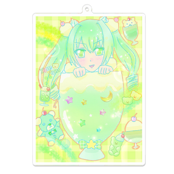 アクリルキーホルダー - 100 x 100 (mm)