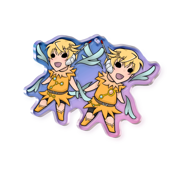 オーロラアクリルキーホルダー - 70 × 70mm