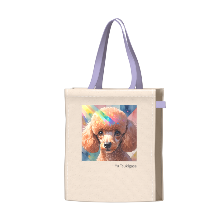 ツートンカラーバッグ - パープル - W34 × H41 × D14cm
