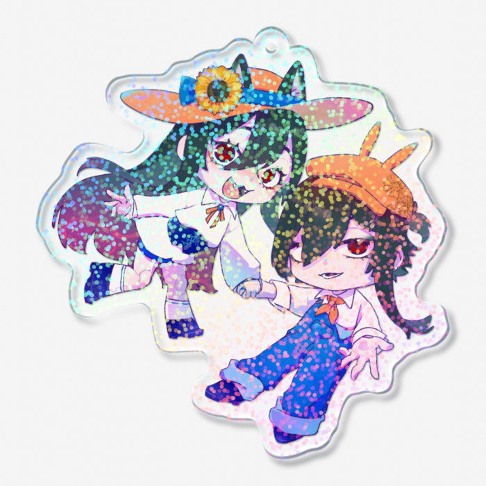 ホログラムアクリルキーホルダー - 70 × 70mm