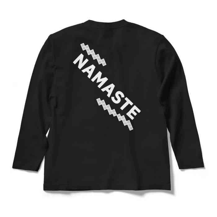 背面ロングスリーブTシャツ - M - ブラック