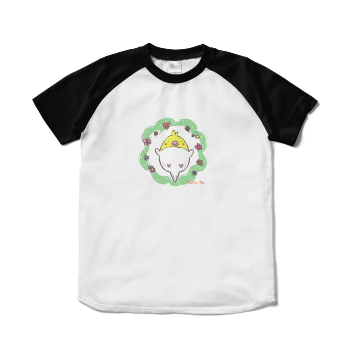 ラグランTシャツ - S - ホワイト×ブラック(2)