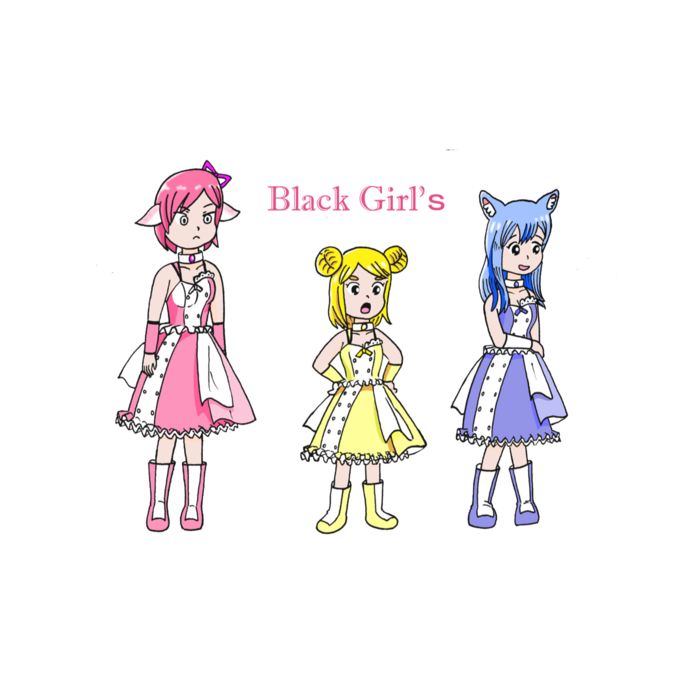 「Black Girl's」 ICカードステッカー - 約85.7x53.9(mm)