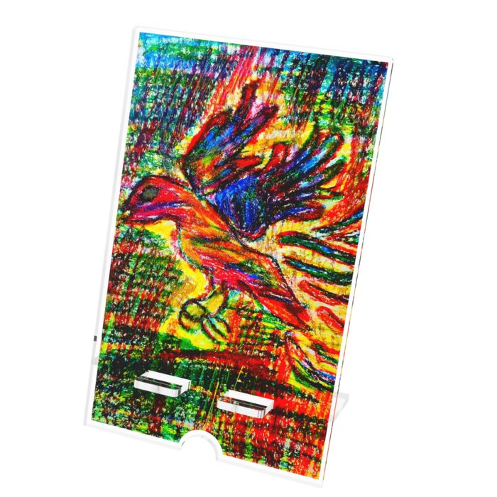 アクリルスマホスタンド - 100x160mm(ケーブル穴あり)
