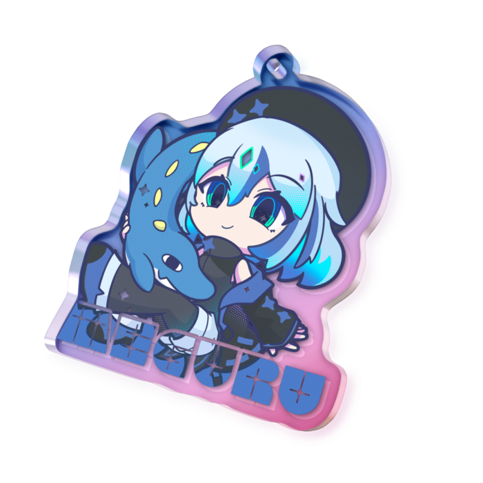 オーロラアクリルキーホルダー - 50 × 50mm