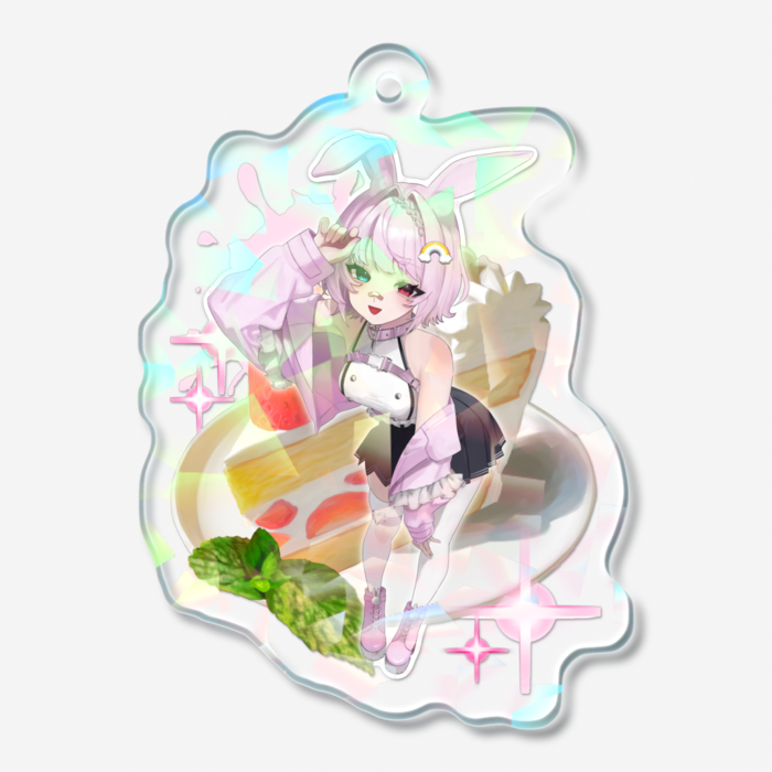 ホログラムアクリルキーホルダー - 50 × 50mm