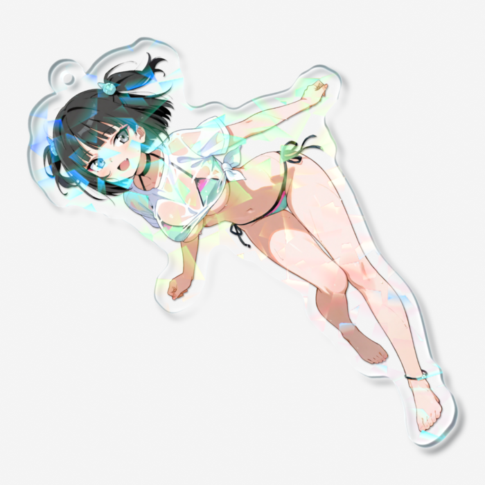 ホログラムアクリルキーホルダー - 70 × 70mm