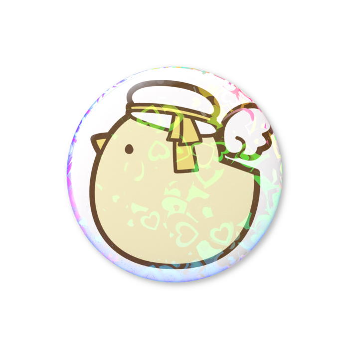 ホログラム缶バッジ (56mm - ハート)