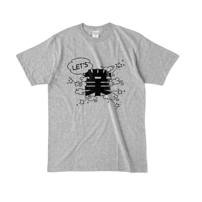 カラーTシャツ - L - 杢グレー (濃色)