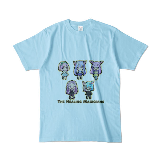 カラーTシャツ - L - ライトブルー／カラー柄