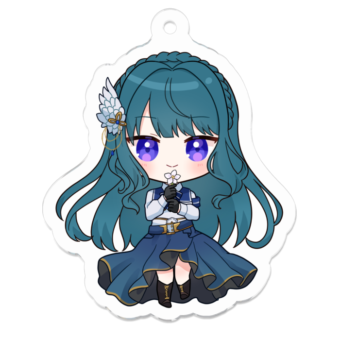 【スマイル】アクリルキーホルダー2 - 50 x 50 (mm)
