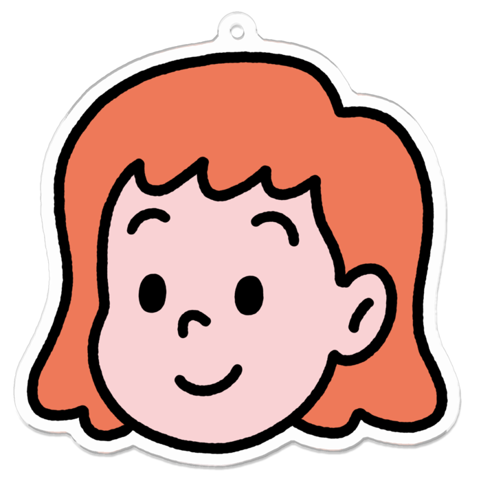 アクリルキーホルダー（コーティング） - 70 x 70 (mm)