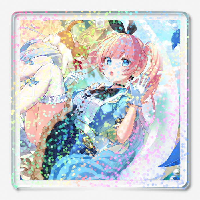 ホログラムアクリルキーホルダー - 50 × 50mm