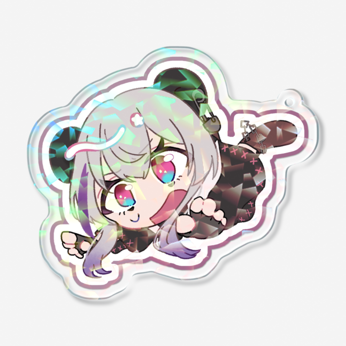 ホログラムアクリルキーホルダー - 70 × 70mm