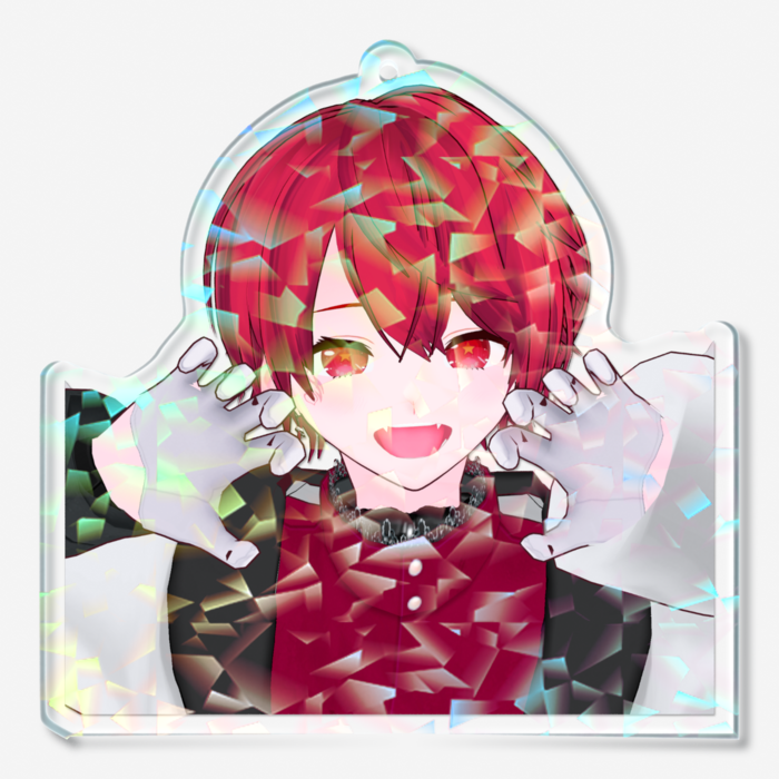 ホログラムアクリルキーホルダー - 70 × 70mm