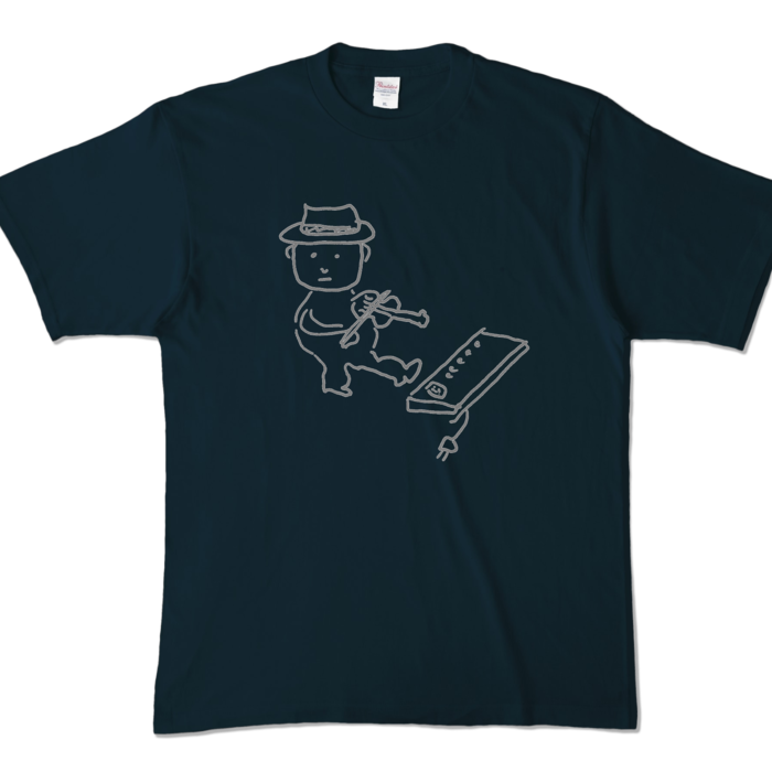 Tシャツ - XL - ネイビー (濃色)-キャラ大